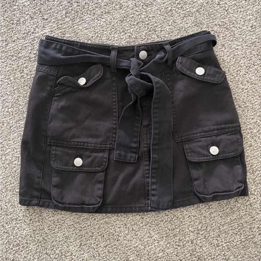Black Denim Women's Skirt